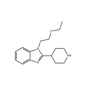 Molecular Structure of 1-(2-Ethoxy-ethyl)-2-piperidin-4-yl-1H-benzimidazole Molecular Structure of 1-(2-Ethoxy-ethyl)-2-piperidin-4-yl-1H-benzimidazole