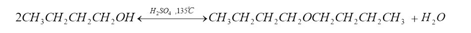 main reaction for the preparation of diethyl ether.jpg main reaction for the preparation of diethyl ether