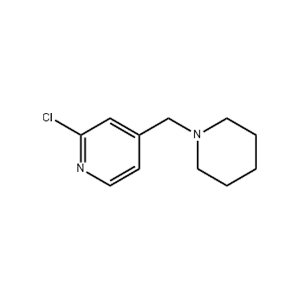 Molecular Structure of 2-Chloro-4-(piperidin-1-ylmethyl)pyridine Molecular Structure of 2-Chloro-4-(piperidin-1-ylmethyl)pyridine