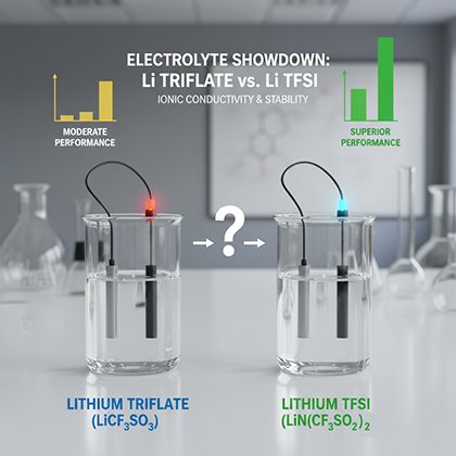 Ionic Conductivity and Electrochemical Stability Between Lithium Triflate and Lithium TFSI Ionic Conductivity and Electrochemical Stability Between Lithium Triflate and Lithium TFSI