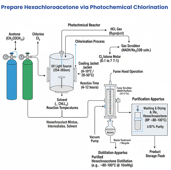 Prepare Hexachloroacetone via Photochemical Chlorination Prepare Hexachloroacetone via Photochemical Chlorination